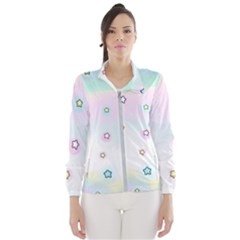 Stars, Cute, Pastel, Pattern Women s Windbreaker