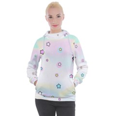 Stars, Cute, Pastel, Pattern Women s Hooded Pullover