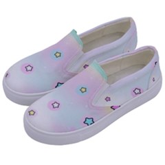 Stars, Cute, Pastel, Pattern Kids  Canvas Slip Ons by kyorashop23