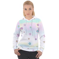 Stars, Cute, Pastel, Pattern Women s Overhead Hoodie