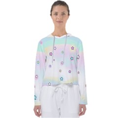 Stars, Cute, Pastel, Pattern Women s Slouchy Sweat