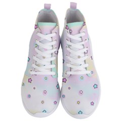 Stars, Cute, Pastel, Pattern Men s Lightweight High Top Sneakers