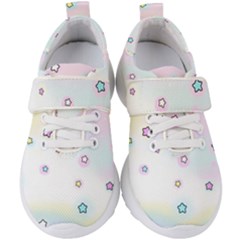 Stars, Cute, Pastel, Pattern Kids  Velcro Strap Shoes