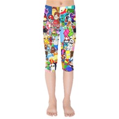 Sticker Art, Brand, Cartoon Kids  Capri Leggings 