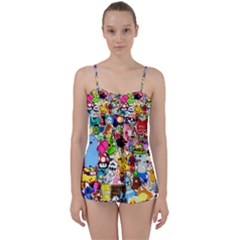 Sticker Art, Brand, Cartoon Babydoll Tankini Set by kyorashop23