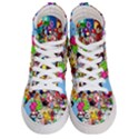 Sticker Art, Brand, Cartoon Women s Hi-Top Skate Sneakers View1