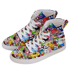 Sticker Art, Brand, Cartoon Women s Hi-top Skate Sneakers by kyorashop23