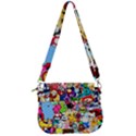 Sticker Art, Brand, Cartoon Saddle Handbag View3