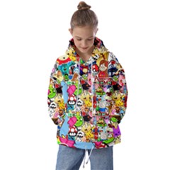 Sticker Art, Brand, Cartoon Kids  Oversized Hoodie