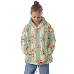 Stripes, Rose,  Texture, Flower, Paper Kids  Oversized Hoodie