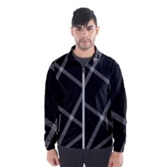 Stripes, Zigzag, Surface, Pattern, Men s Windbreaker