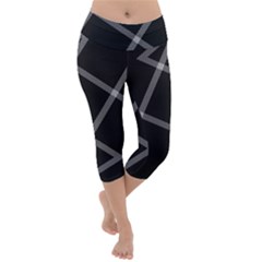 Stripes, Zigzag, Surface, Pattern, Lightweight Velour Capri Yoga Leggings by kyorashop23