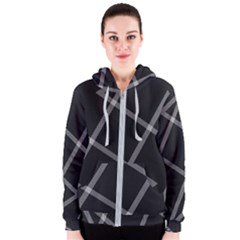 Stripes, Zigzag, Surface, Pattern, Women s Zipper Hoodie