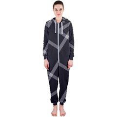 Stripes, Zigzag, Surface, Pattern, Hooded Jumpsuit (ladies)