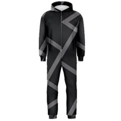 Stripes, Zigzag, Surface, Pattern, Hooded Jumpsuit (men)