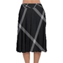 Stripes, Zigzag, Surface, Pattern, Velvet Flared Midi Skirt View2