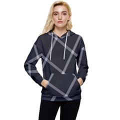 Stripes, Zigzag, Surface, Pattern, Women s Lightweight Drawstring Hoodie