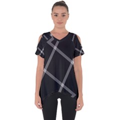 Stripes, Zigzag, Surface, Pattern, Cut Out Side Drop T-shirt