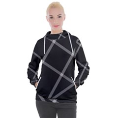 Stripes, Zigzag, Surface, Pattern, Women s Hooded Pullover