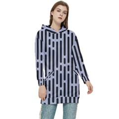 Texture, Stripes, Pattern Women s Long Oversized Pullover Hoodie