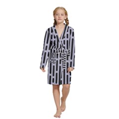 Texture, Stripes, Pattern Kids  Long Sleeve Velvet Lounge Robe by kyorashop23