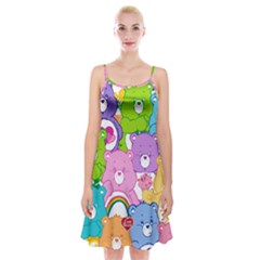 The Care Bears, Care Bears, Cartoon Spaghetti Strap Velvet Dress