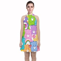 The Care Bears, Care Bears, Cartoon Velvet Halter Neckline Dress 