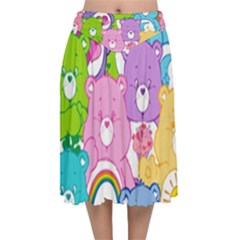 The Care Bears, Care Bears, Cartoon Velvet Flared Midi Skirt