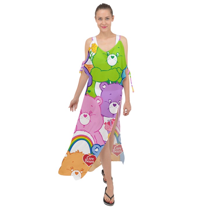 The Care Bears, Care Bears, Cartoon Maxi Chiffon Cover Up Dress