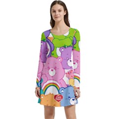 The Care Bears, Care Bears, Cartoon Long Sleeve Velour Skater Dress