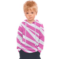 White Pink Stripes, Pattern Kids  Overhead Hoodie