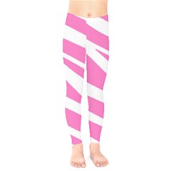 White Pink Stripes, Pattern Kids  Classic Winter Leggings