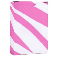 White Pink Stripes, Pattern Playing Cards Single Design (rectangle) With Custom Box