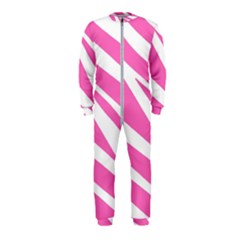 White Pink Stripes, Pattern Onepiece Jumpsuit (kids)