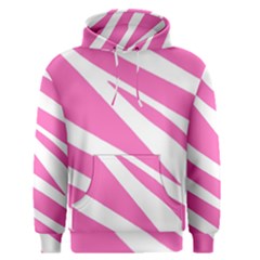 White Pink Stripes, Pattern Men s Core Hoodie