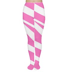 White Pink Stripes, Pattern Tights