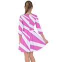 White Pink Stripes, Pattern Smock Dress View2