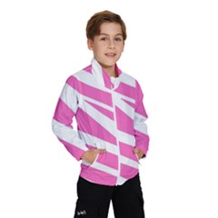 White Pink Stripes, Pattern Kids  Windbreaker