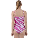 White Pink Stripes, Pattern Sweetheart Tankini Set View2