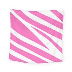 White Pink Stripes, Pattern Square Tapestry (small)