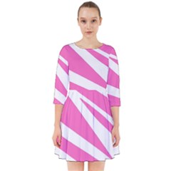 White Pink Stripes, Pattern Smock Dress by kyorashop23