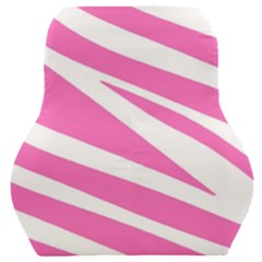 White Pink Stripes, Pattern Car Seat Back Cushion  by kyorashop23