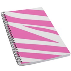 White Pink Stripes, Pattern 5 5  X 8 5  Notebook by kyorashop23