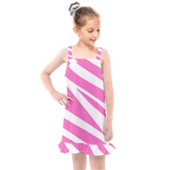 White Pink Stripes, Pattern Kids  Overall Dress by kyorashop23