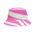 White Pink Stripes, Pattern Inside Out Bucket Hat View1