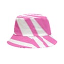 White Pink Stripes, Pattern Inside Out Bucket Hat View2