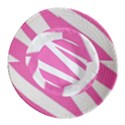 White Pink Stripes, Pattern Inside Out Bucket Hat View3