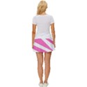 White Pink Stripes, Pattern Women s Skort View4