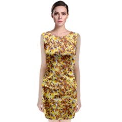 Whimsy Chickens Pattern (ai) Sleeveless Velvet Midi Dress