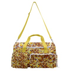 Whimsy Chickens Pattern (ai) Sports Gym Duffle Bag With Shoe Compartment by dflcprintsclothing